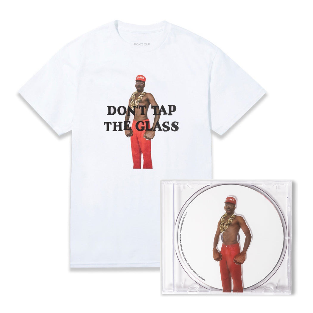 DON'T TAP THE GLASS WHITE T-SHIRT + CD
